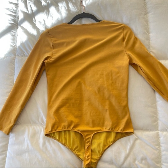 Free People Mustard Square Neck bodysuit - Picture 3 of 6